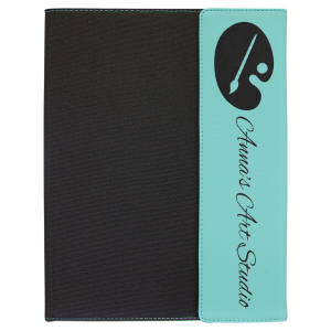 9 1/2" x 12" Personalized Leatherette / Canvas Portfolio with Notepad