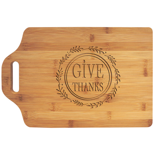 Personalized Bamboo Cutting Board with Handle