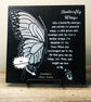 12x12 Granite Memorial Plaque - Butterfly Poem - Add Personalization