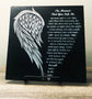 12x12 Granite Memorial Plaque - Angel Wing Poem - Add Personalization