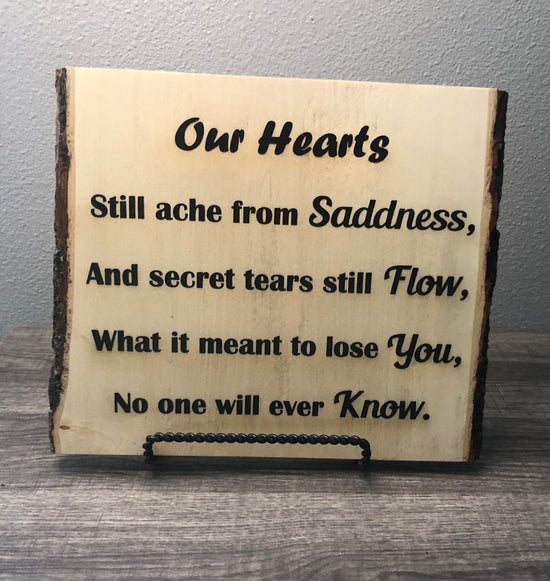 Memorial Plaque on Basswood 9 x 10