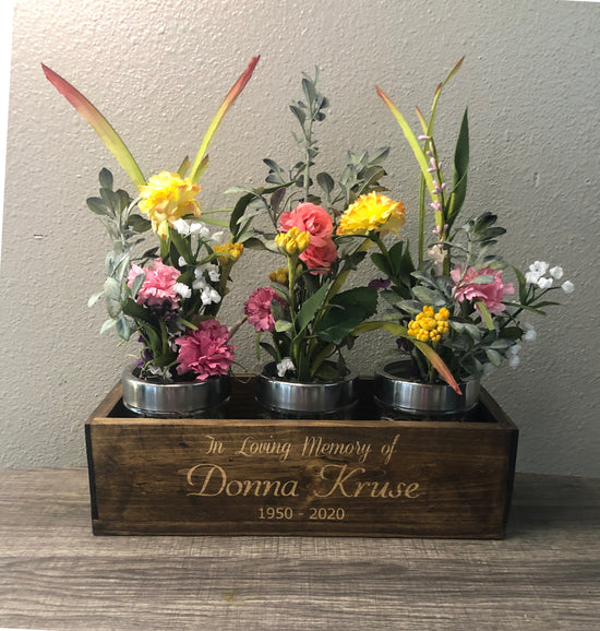 Planter Box Perfect for Sympathy Gifts, Weddings, Etc. - Add Personalization