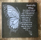 12x12 Granite Memorial Plaque - Butterfly Poem - Add Personalization