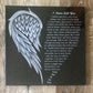 12x12 Granite Memorial Plaque - Angel Wing Heart - Add Personalization