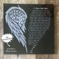 12x12 Granite Memorial Plaque - Angel Wing Heart - Add Personalization